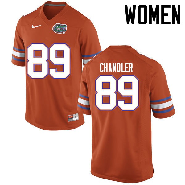 Florida Gators Women #89 Wes Chandler College Football Jerseys Orange